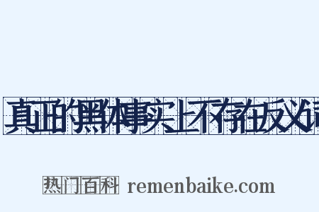 真正的黑体事实上不存在反义词是什么意思的图片